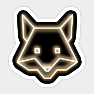 Fox Polygon Neon Sticker